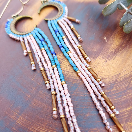 Gypsy LV Beaded Fringe Earring - My Secret Garden