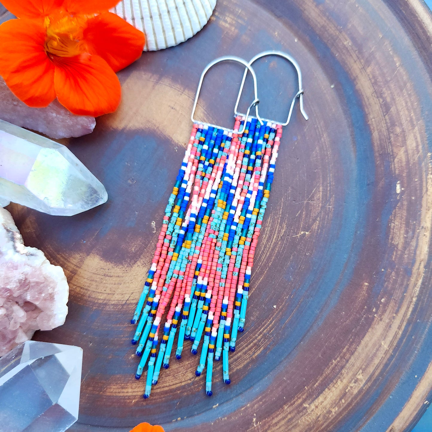 Sylvie Beaded Fringe Earrings