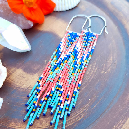 Sylvie Beaded Fringe Earrings