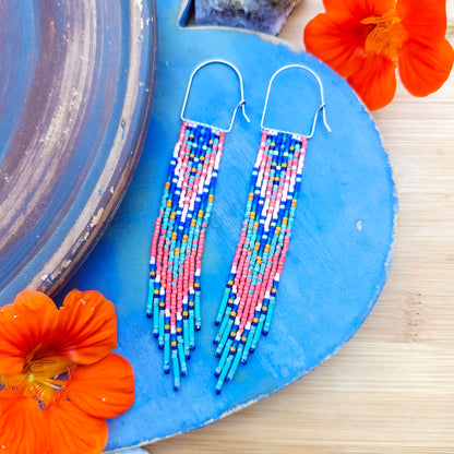 Sylvie Beaded Fringe Earrings