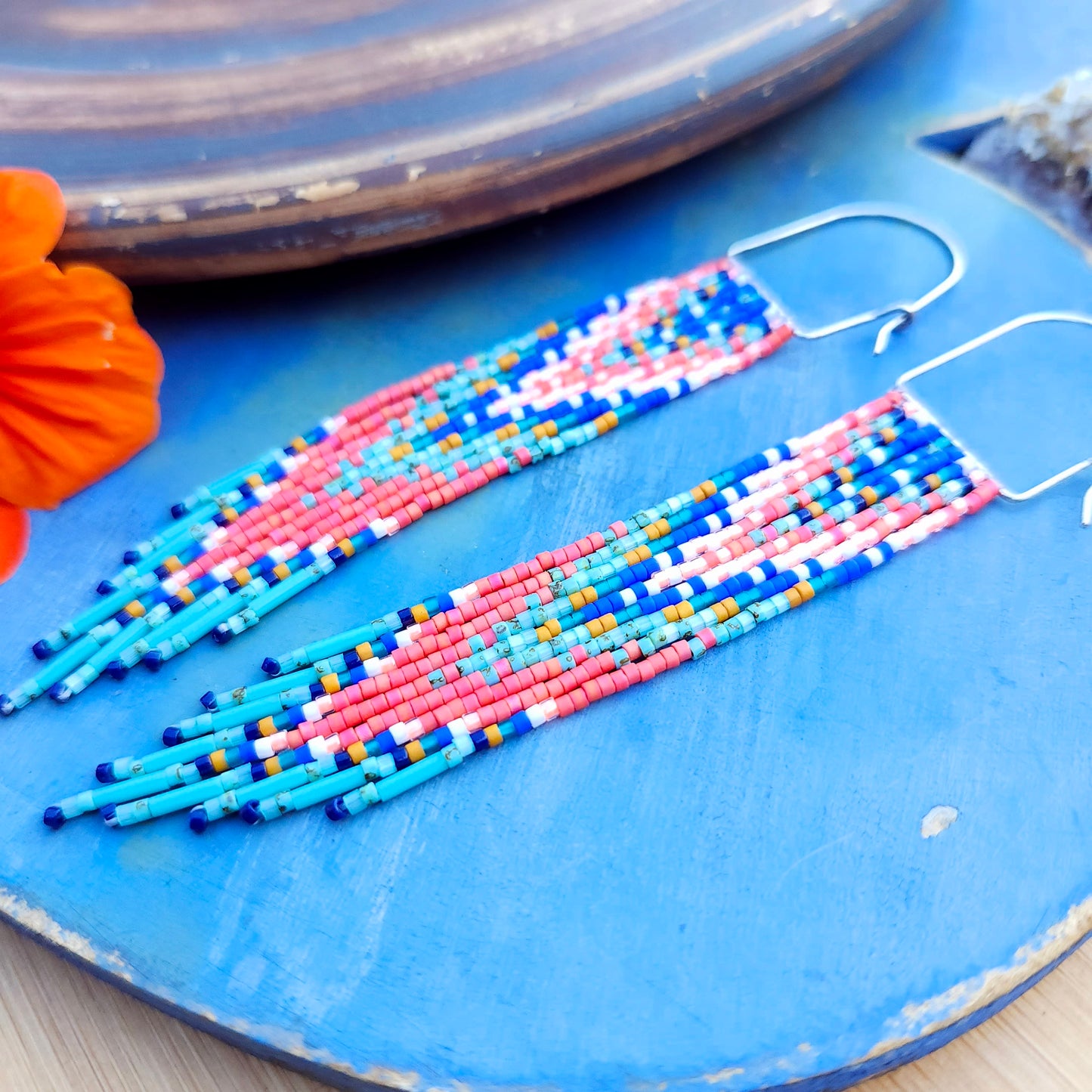 Sylvie Beaded Fringe Earrings