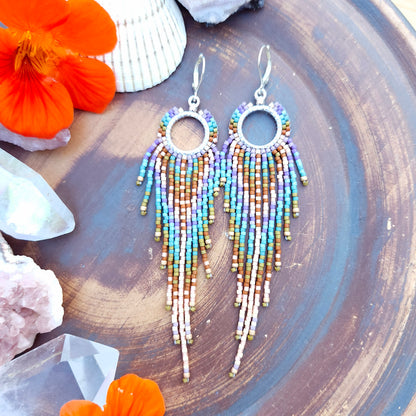 Phoebe Beaded Fringe Earrings