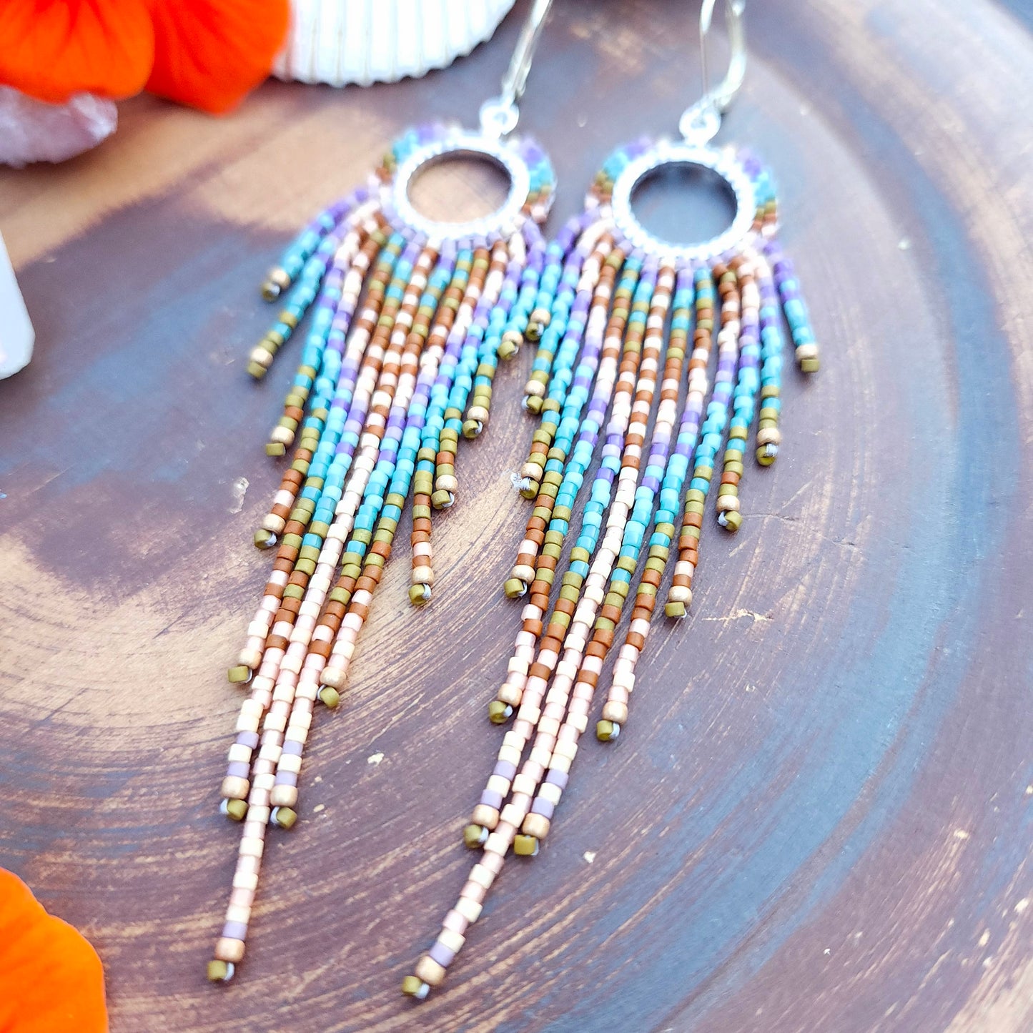 Phoebe Beaded Fringe Earrings