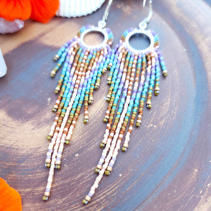 Phoebe Beaded Fringe Earrings