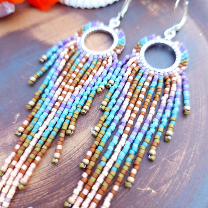 Phoebe Beaded Fringe Earrings