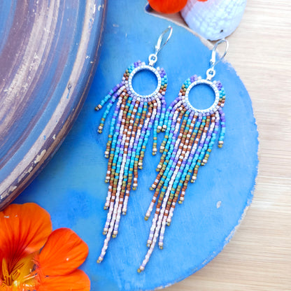 Phoebe Beaded Fringe Earrings