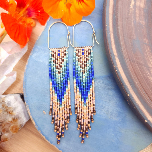 Willa Beaded Fringe Earrings