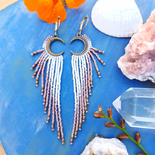 Yasmine Beaded Fringe Earrings