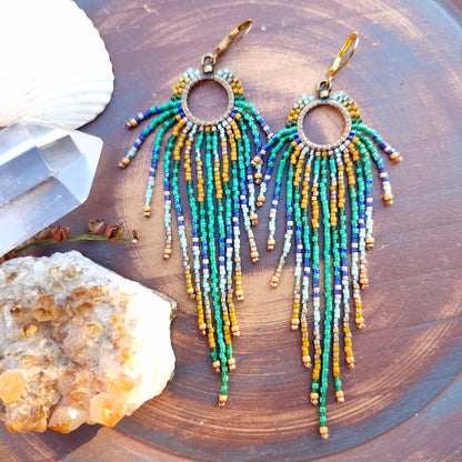 Ciara Beaded Fringe Earrings