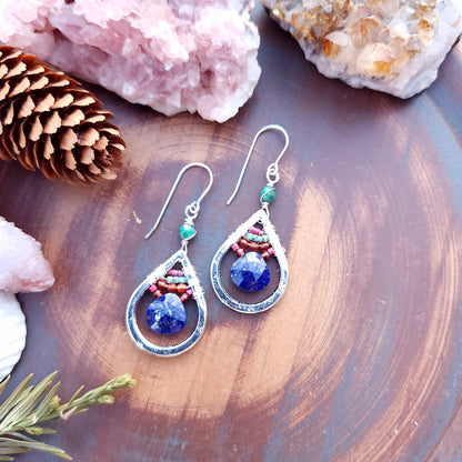 Sterling Lapis Lazuli Drops