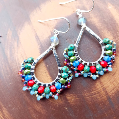 Venecia Beaded Drops with Labradorite