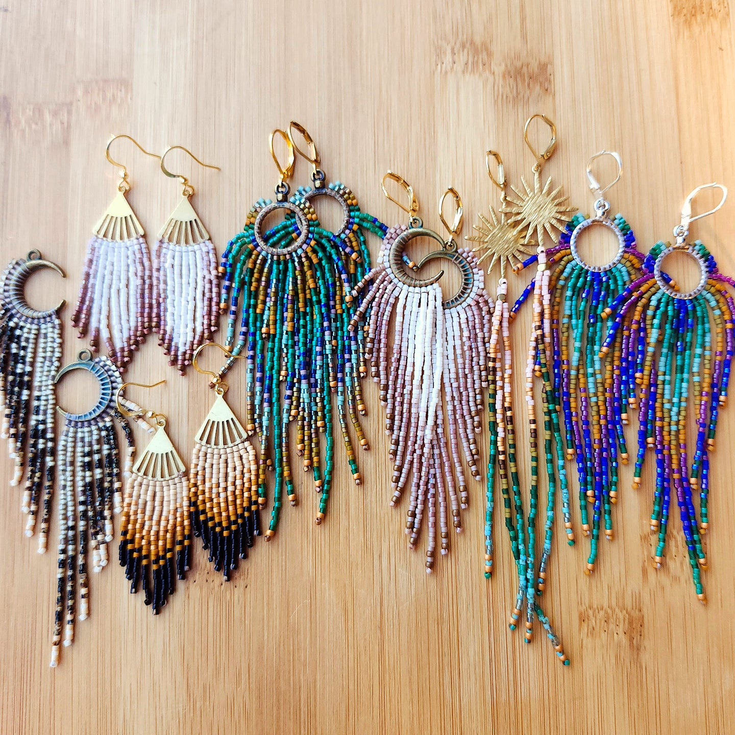 Ciara Beaded Fringe Earrings